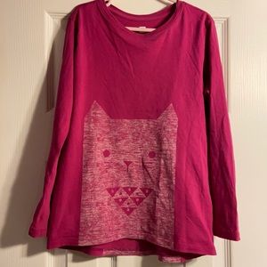 Tea Collection shirt. Cat theme. Size 8.